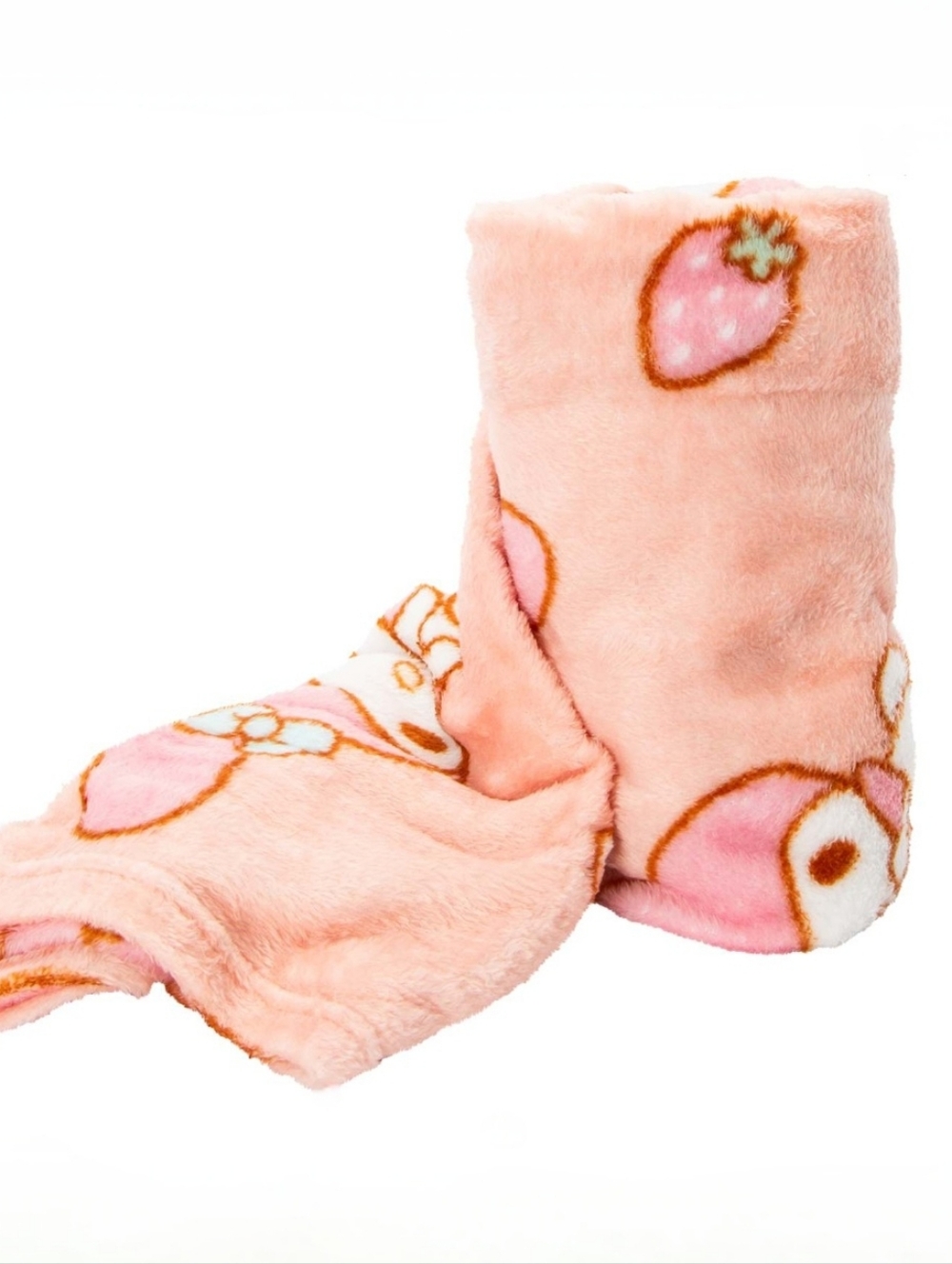 Sanrio My Melody Berry Bow Bounce Silk Touch Throw Blanket Light Pink - Picture 4 of 10